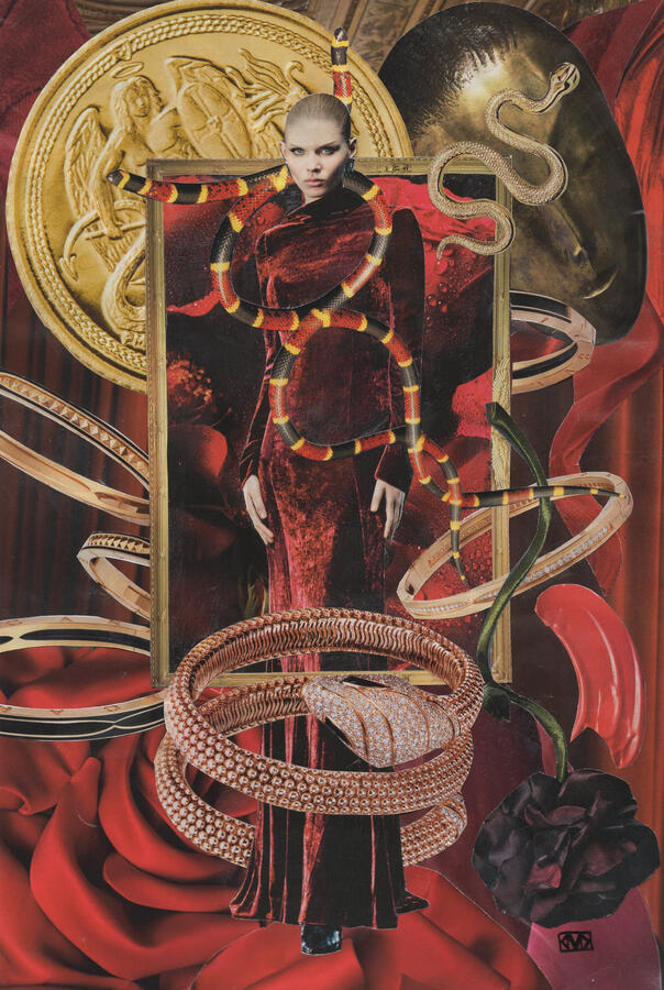 Serpentine (2024) Collage on paper