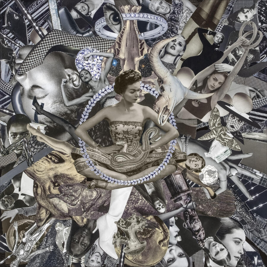 Queen of the Universe (2024) Collage on canvas