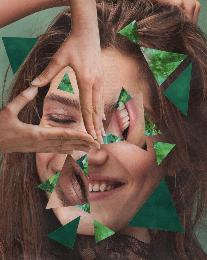 Triangulate (2024) Collage on paper