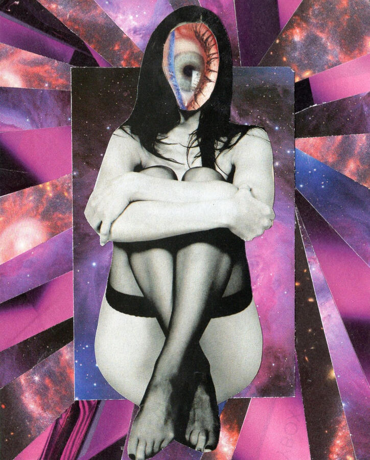 Amethyst Eye (2023) Collage on paper