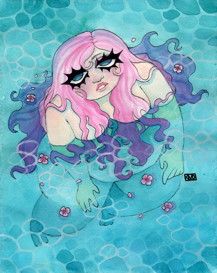 Spring (2024) Watercolor, gouache & ink