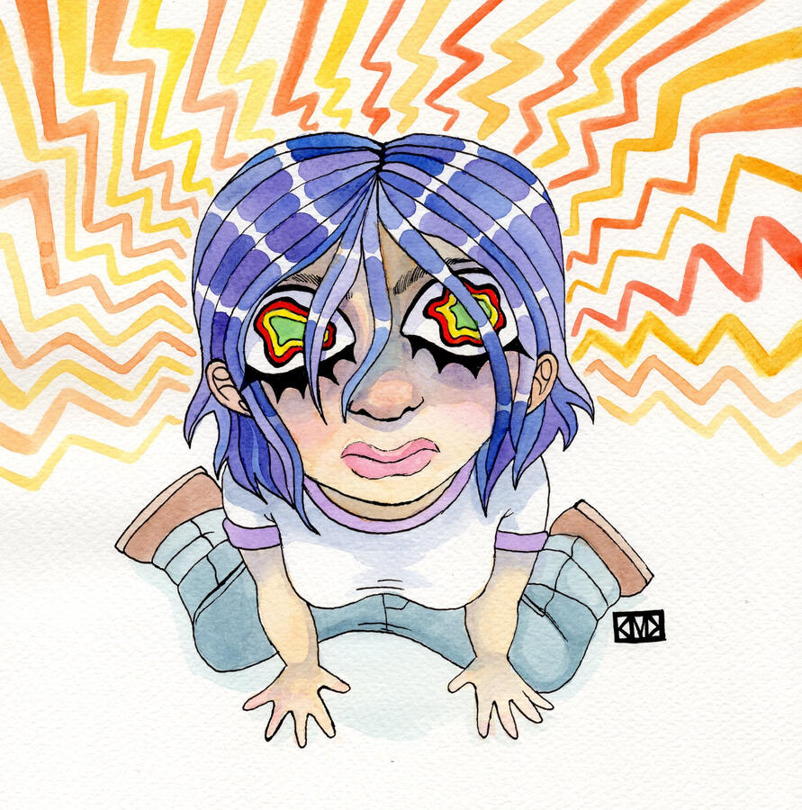 Stress (2024) Watercolor & ink