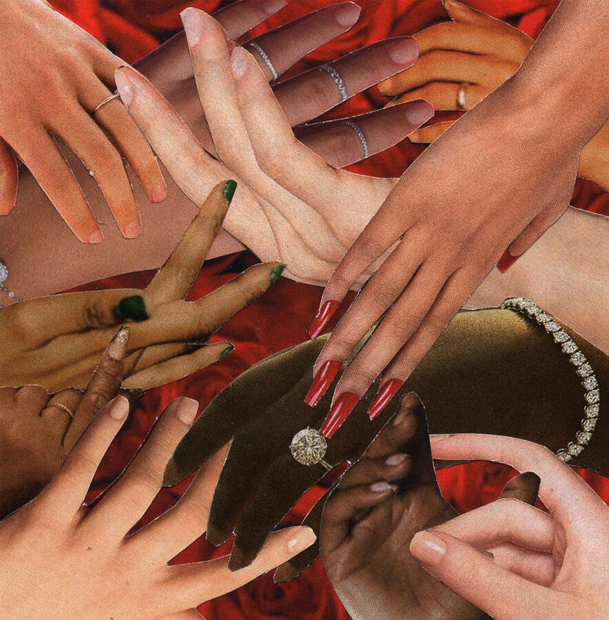 Touch I (2023) Collage on paper