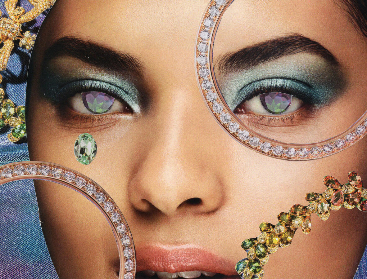 In Her Eyes (2023) Collage on paper