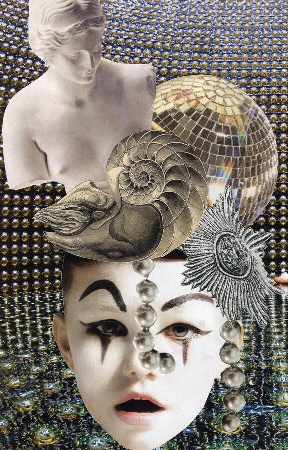 Clown Collage II (2023) Collage on paper