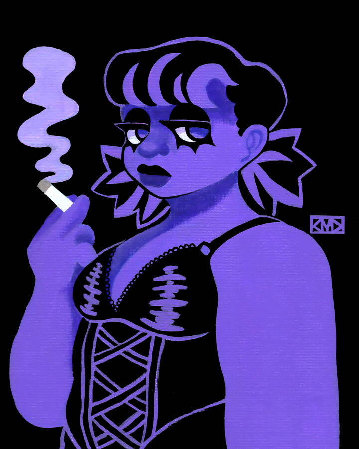 Vibrancies: Lavender (2024) Acrylic on canvas