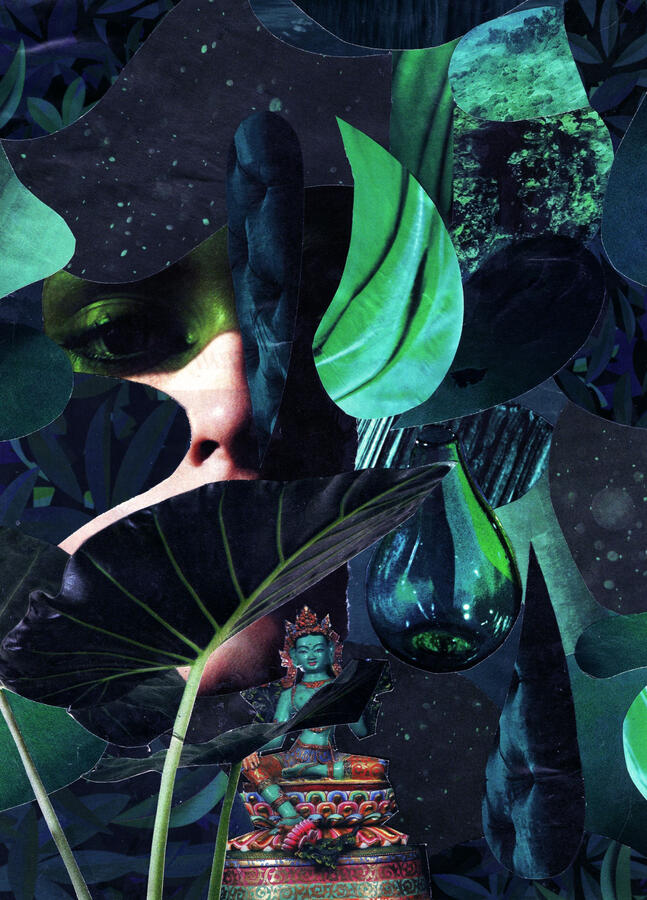 Phthalo (2023) Collage on paper