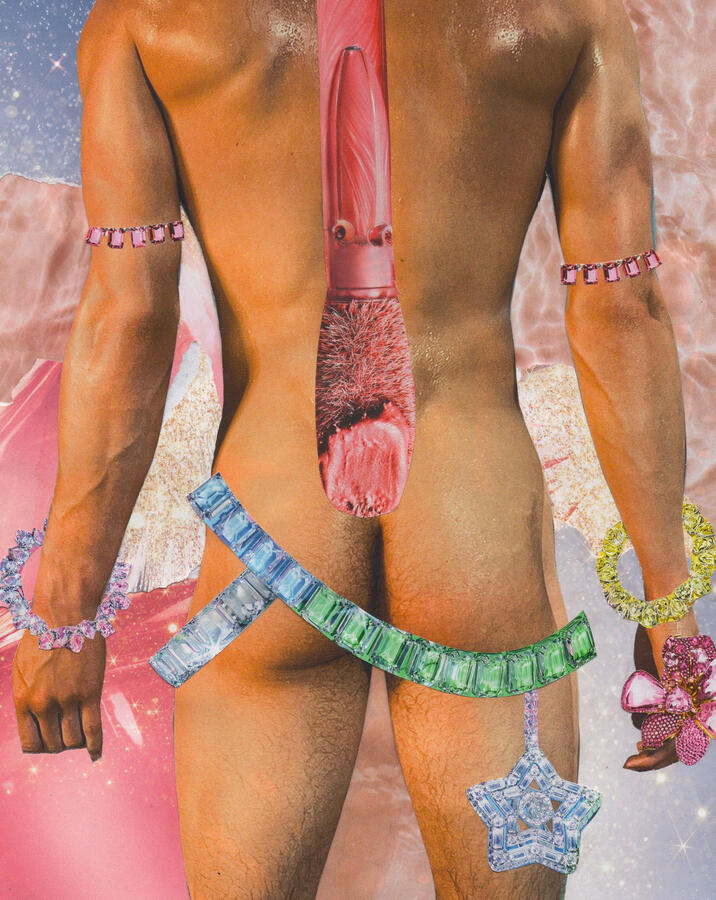 Gloss & Glitz (2024) Collage on paper