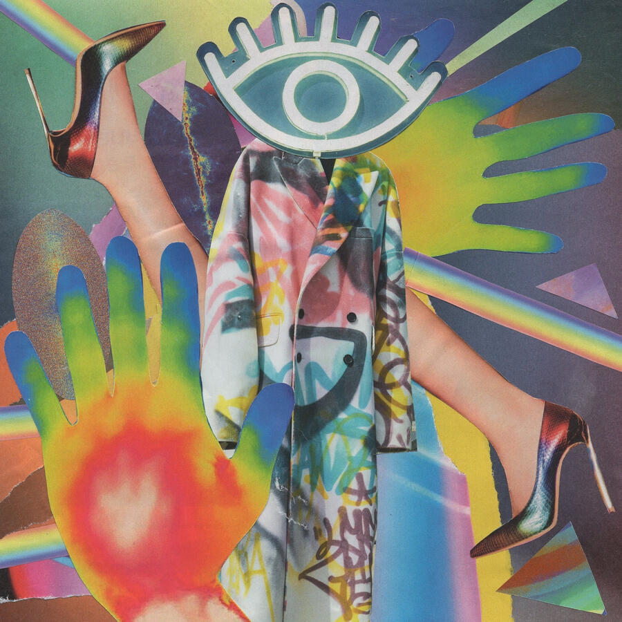 Rainbow Glow (2024) Collage on paper