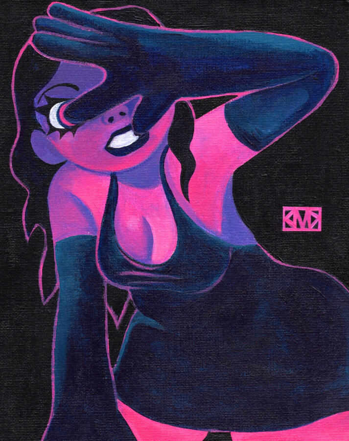 Vibrancies: Magenta (2024) Acrylic on canvas