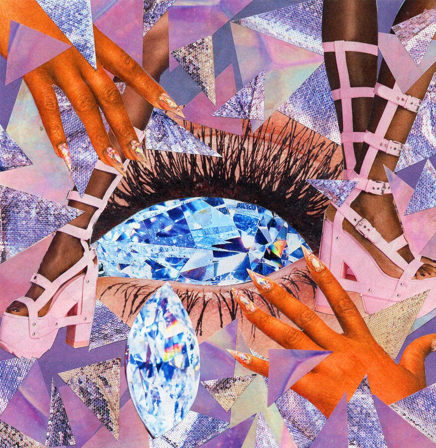 Glamour (2023) Collage on paper