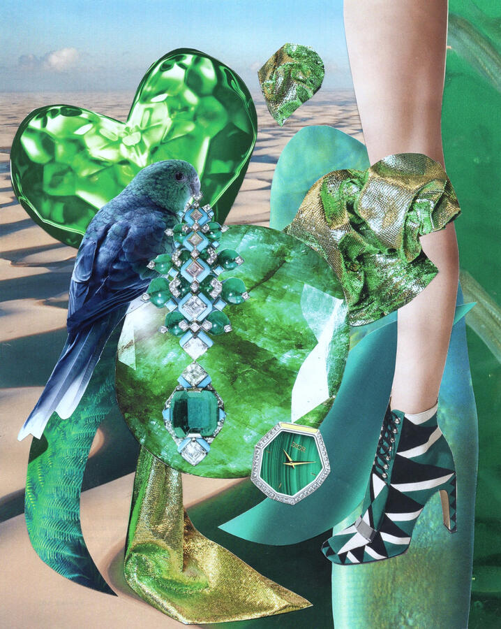 Emerald (2024) Collage on paper