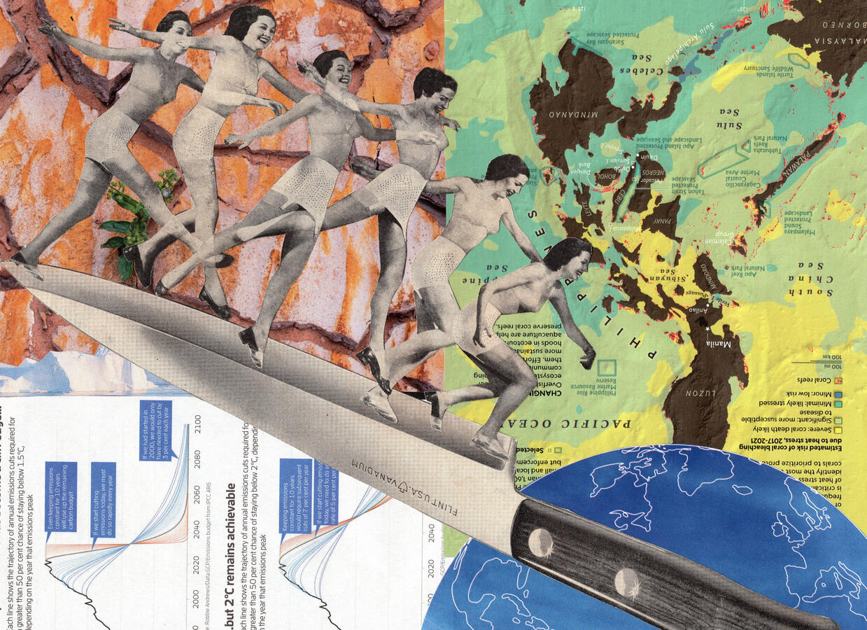 Knife's Edge (2023) Collage on paper